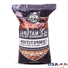 100% Natural Hardwood BBQ Pellets Competition Blend Maple Hickory Cherry 40 Lb P