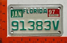 1997 Florida Motorcycle License plate