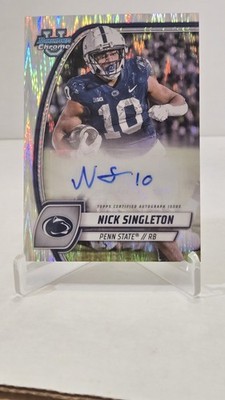  2024 Bowman  Nick Singleton STEALTH WAVE REFRACTOR AUTO!FREE SHIPPING! SP! 