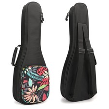 Ukulele Bag 21" Ukelele Case Thicker Pad Soprano Concert Tenor Uke Black