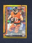 2025 Topps Chrome Bo Nix True Gold On Card Auto /50