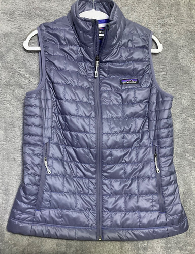 Patagonia Vest Womens Medium Lilac Nano Puff Quilted Full Zip Insulated Warm