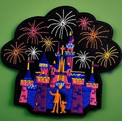 Disneyland Sleeping Beauty Castle Embroidered Iron On Patch Parks Walt Disney