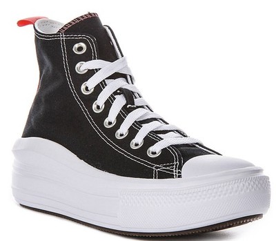 Converse Chuck Taylor All Star Move Hi Trainer Girl Shoes In Black US 4 - 7