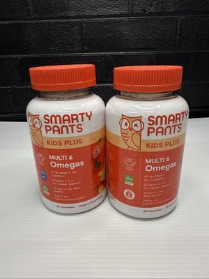 Smarty Pants Kids Multivitamins , Omega 3 (DHA/EPA), Vitamin D3, C, B12, (2pack)
