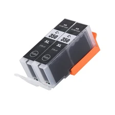 BCI-350XLPGBK Canon Ink Cartridges 2-Book Set Pigment Black 351/350 Ink Ext 156