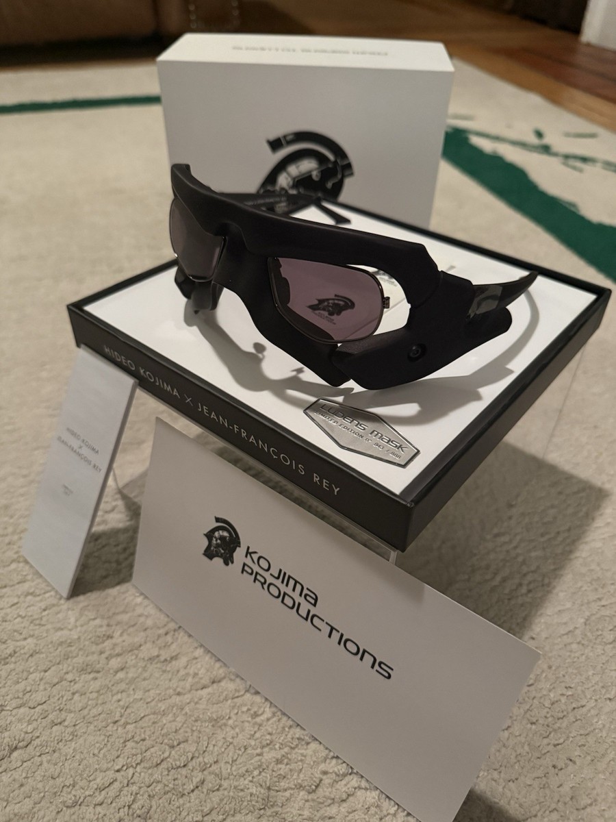 Unworn J.F. Rey Ludens Mask, Death Stranding Hideo Kojima Glasses