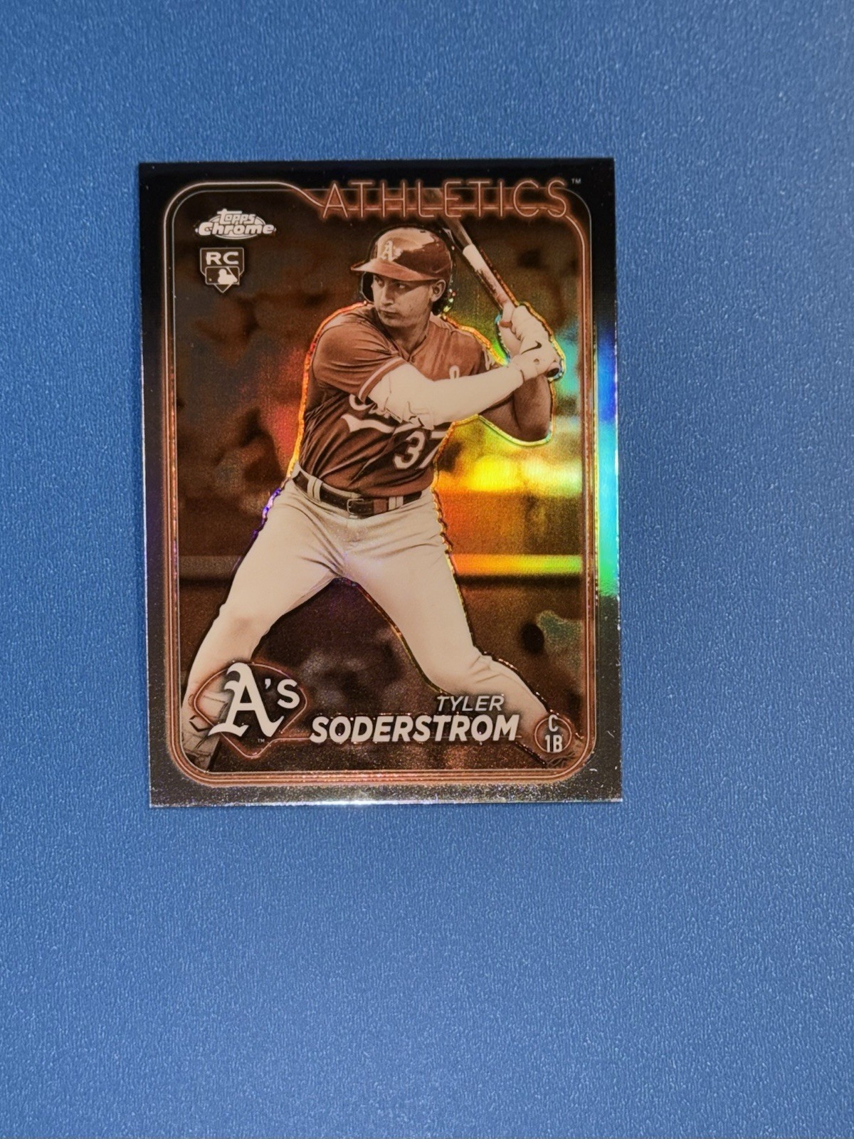2024 Topps Chrome Sepia Refractor Tyler Soderstrom Rookie Card #298 Athletics