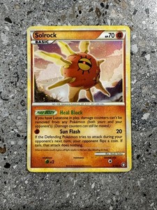 Pokemon TCG Cards Solrock 9/102 HGSS Triumphant Holo Rare EXC-NM