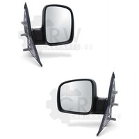 AußEnspiegel Set Schwarz FüR VW Transporter T5 04/03- Nicht Pritsche AsphäRisch