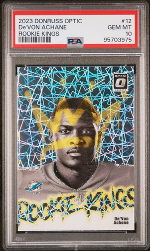 De'Von Achane [Gold] #12 2023 Panini Donruss Optic Rookie Kings card