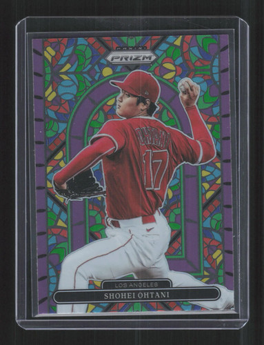 Shohei Ohtani 2022 Panini Prizm Baseball Stained Glass Purple #SG-3