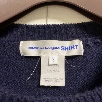 COMME des GARÇONS SHIRT Wool Knit Sweater Navy Olive Japan Made 