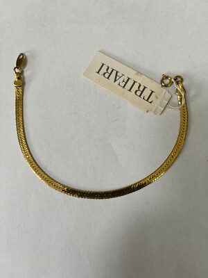 Trifari Gold Tone Thin Bracelet NWT 