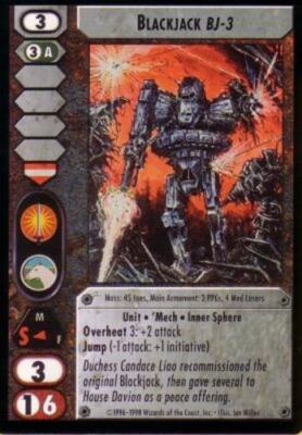 1x  Blackjack (BJ-3) - C Ungraded Crusade - Battletech