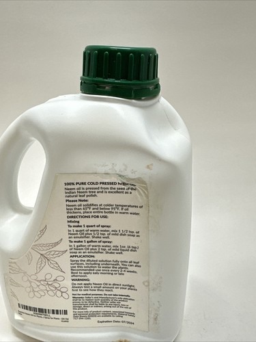 Pure Zuprime Neem Oil for Plants - Organic Neem Oil Spray for Plants,100% 33.8oz - Picture 5 of 6