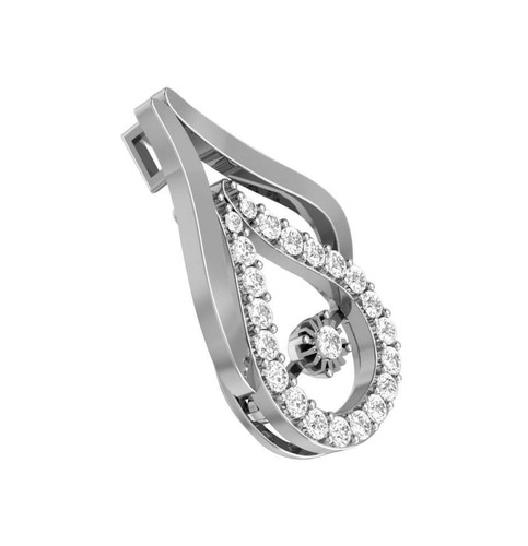 Fashion Pendant Necklace SI1 G 0.35 Ct Round Diamond 14K Yellow Gold 0.80 Inch - Picture 7 of 12