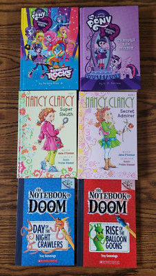 6 Books--2 Notebook of Doom(Book1&2)-2 Nancy Clancy(Book1&2)-2 My Little Pony