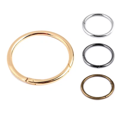 Karabiner Ring 50mm Gold, Silber, Schwarz, Altmessing - 1 / 5 / 10 Stk. - Bild 1 von 4