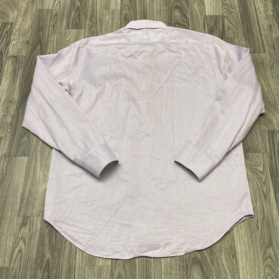 BLACK SAKS FIFTH AVENUE Slim Fit Button Up Lilac Dress Shirt Men's 16.5-34/35 - Image 3 of 4