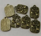 20pcs 18.3*12.3mm antiqued bronze color elder branch pattern charms h0885