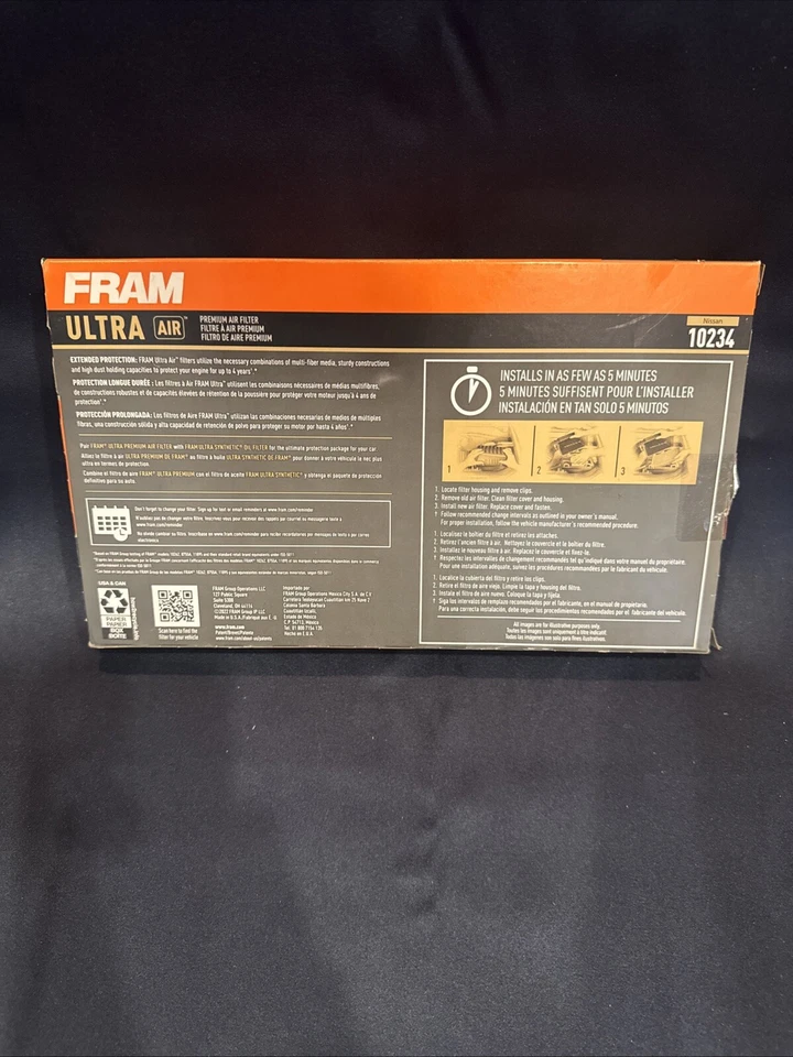 Filtro de aire Fram XGA10234 Ultra Air Premium. 4 años/40 k millas ***XGA 10234 Foto 3 de 4