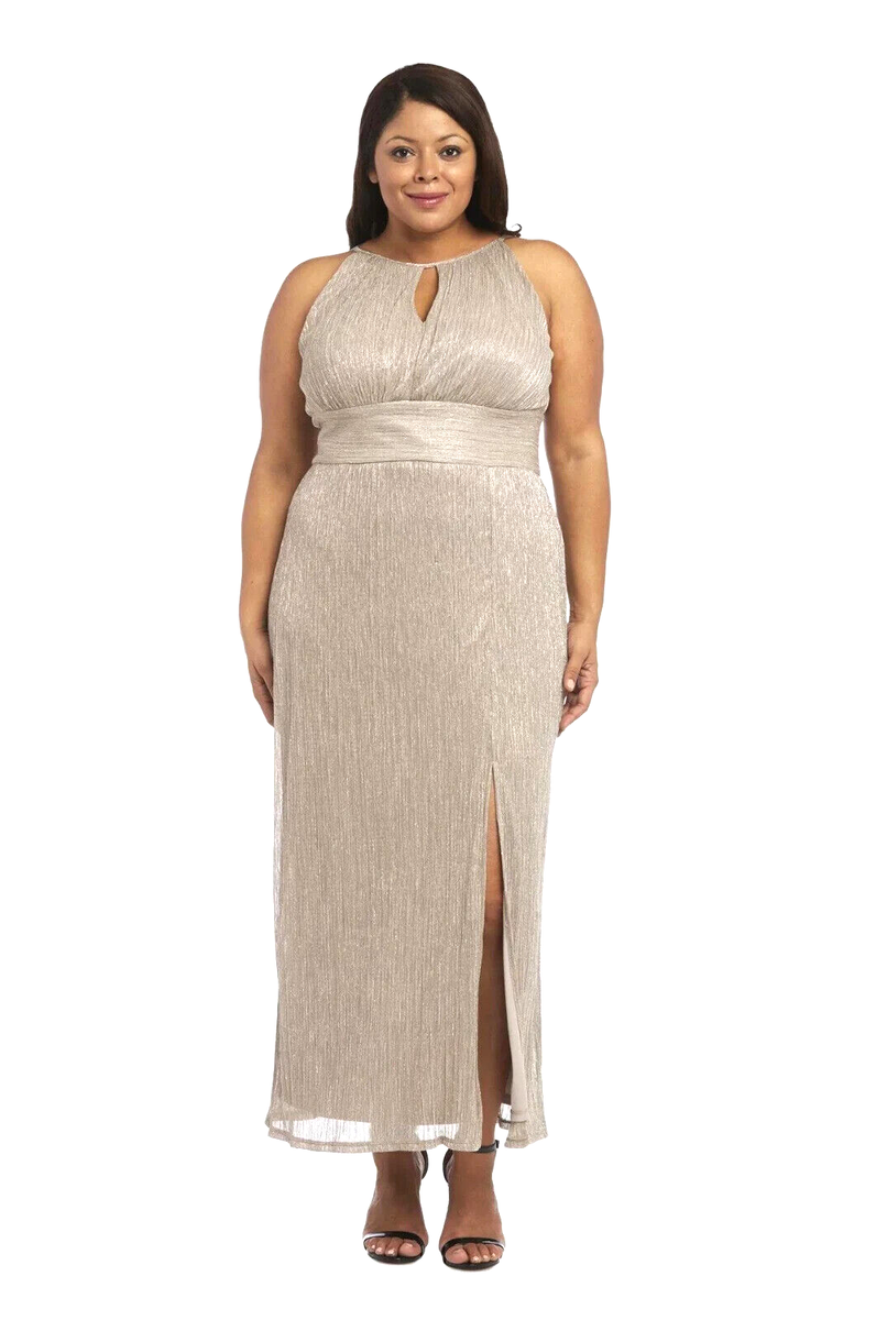 RM RICHARDS METALLIC HALTER KEYHOLE WASHABLE GOWN DRESS SIZE 20W | eBay