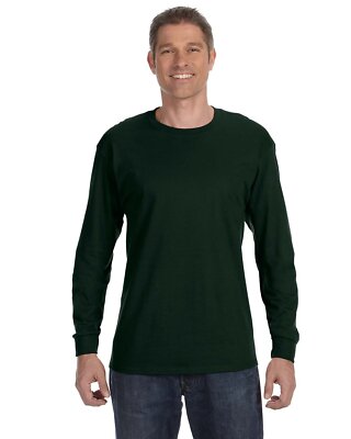 Gildan Mens G540 Heavy Cotton Preshrunk Tshirt Crew Neck Long Sleeve T-Shirt
