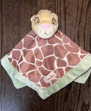 Disney Baby Lion King Simba Green Brown Giraffe Spots Security Blanket Lovey Toy