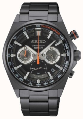 Seiko SSB399P1 Mens Black Quartz Chronograph on Bracelet