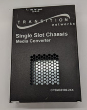 Transition Networks CPSMC0100-200 Single Slot Chassis Media Converter 9-12V DC
