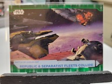 Republic Separtist Fleets Collide Green 36/99 2021 Topps Star Wars Battle Plans
