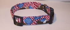 Wet Nose Designs American Eagles and Flags Liberty Dog Collar Patriotic Stars