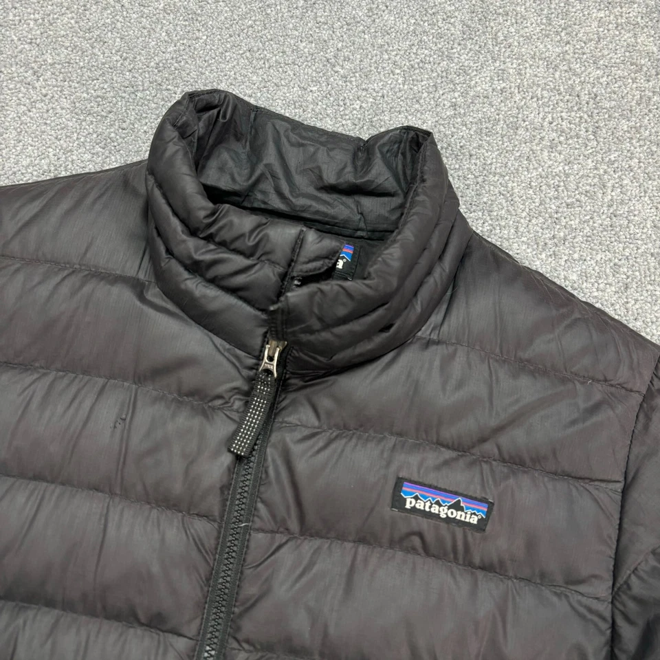 Chaqueta Patagonia Niños Mediana Negra Ultraligera Abrigo Aislante Abombado Juvenil* Foto 3 de 4