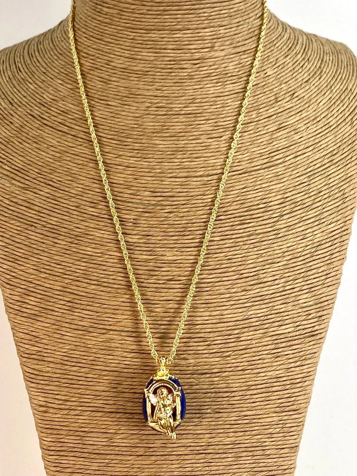 I Am Edgar Berebi My Vintage Angel Of The Light Egg Pendant 1999 Never Worn - Image 3 of 4