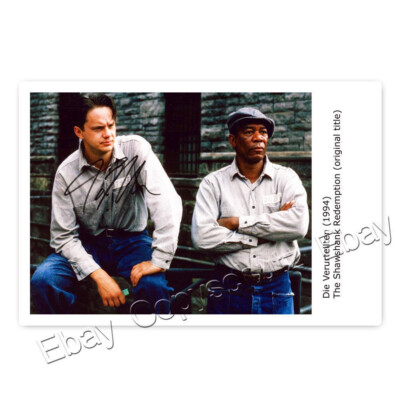 Tim Robbins, Morgan Freeman - Die Verurteilten 1994 - Autogrammfoto 