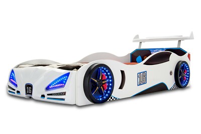 Autobett - Kinderbett VERON XR-4 weiß - Carbed VERON XR-4 white