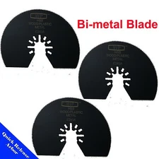 3x Bi Metal Blade Oscillating MultiTool Wood Metal Cutting Work DIY Universal Fi