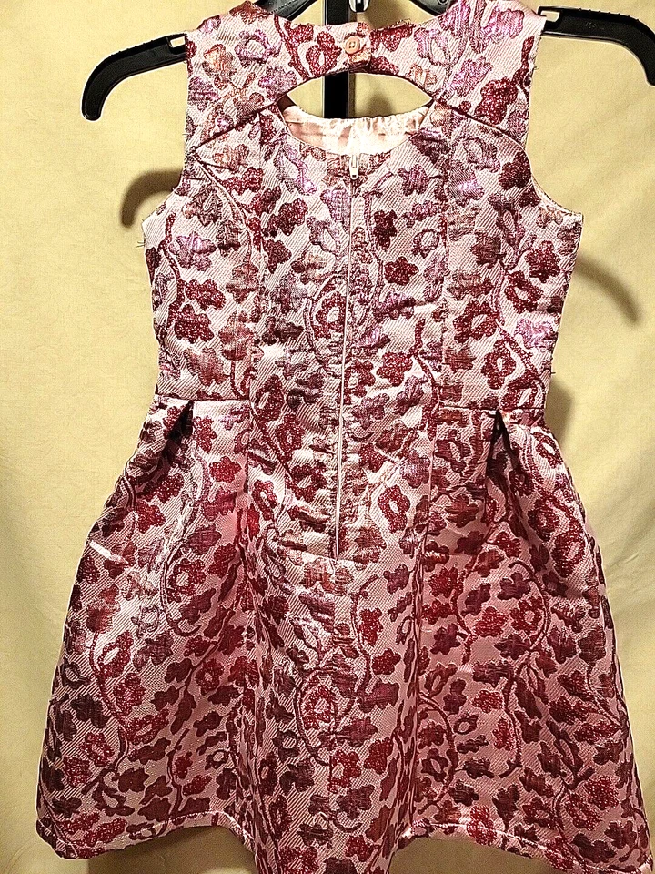 Детское место розовый металлический цветочный праздник платье размер 8 - Изображение 4 из 4