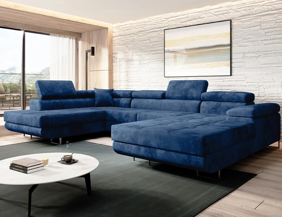 Navy Blue Corner Sofa Uk | Cabinets Matttroy