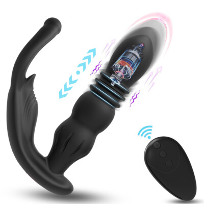 Anal Vibrator Telescopic Butt Plug Dildo Prostate Massage MAN Sex Toy  Waterproof | eBay