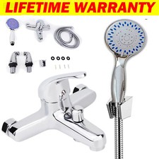 Image of Bathroom Monobloc Basin Sink Mixer Tap Bath Filler Shower Hand Held Set Chrome