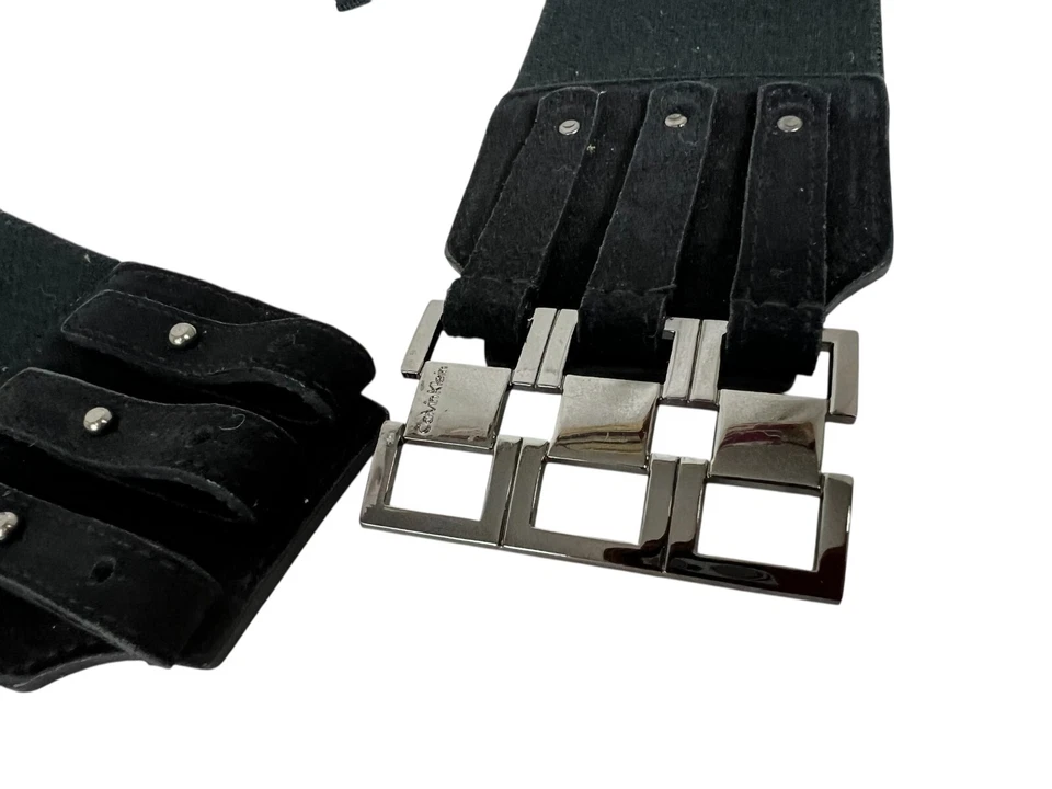 Cinturón elástico ancho Calvin Klein para mujer talla L/XL negro nuevo sin etiquetas Foto 3 de 4