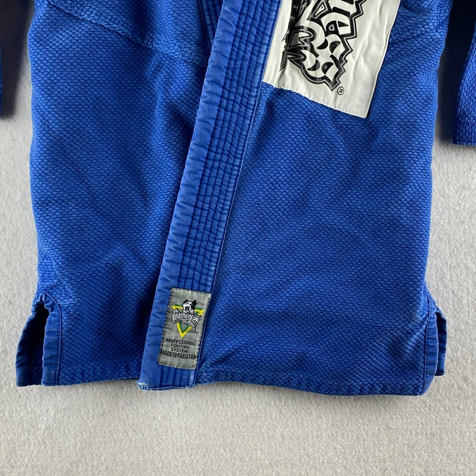 Chaqueta BJJ Gameness Gi 0 Azul Niños Equipo de Competición Jiu-Jitsu Rendimiento Juvenil Foto 3 de 4