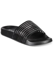 MSRP $30 I.n.c. Metallic Mesh Stripe Slides Black Size Small
