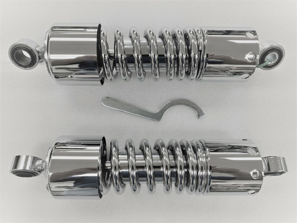 MPO Heavy Duty Short Black Bobber Shocks For Honda GL1500 Valkyrie 11.5in-796538