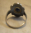 Faux Lapis Ring Silvertone Metal Vintage Size 6 1/4 — photo 7