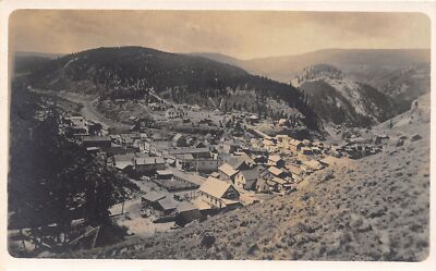 J36/ Red Cliff olorado RPPC Postcard c1910 Birdseye Stores Homes  294