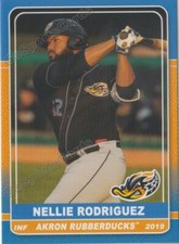 2019 Akron Rubber Ducks Nellie Rodriguez RC Rookie Cleveland Indians