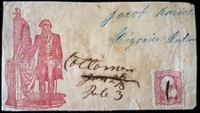 65 Civil War Patriotic - Scarce Standing George Washington, Draped Flag & Column